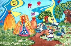 Сидорова Екатерина, 10 лет, Огневушка-поскакушка, б., смеш. тех., МБУДО ДШИ, преп. Бирюкова С.В., г. Новошахтинск, Ростовская обл.