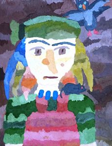 Соловьева Анастасия, 10 лет, Молодая Баба - Яга, б., гуашь, МКОУ ДОД Называевская ДШИ, преп. Волина Г. Т., Омская обл.