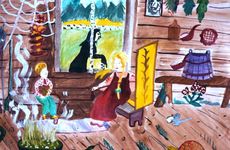 Стаханова Юлия, Гуси - лебеди, б., гуашь, Изостудия ДК ВГАЗ, преп. Чалова Т. П. 