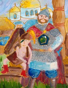 Тихаренко Евгения, 11 лет, Илья Муромец, смеш. тех.,  МБУДО ДШИ, преп. Ивлева  А.Г.,г. Новошахтинск, Ростовская обл.