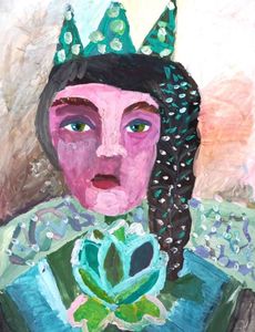 Усольцева Полина, 9 лет, Хозяйка медной горы, б., гуашь, МКОУ ДОД Называевская ДШИ, преп. Риу В. А., г. Называевск, Омская обл.