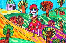 Филиппова Полина, 6 лет, Красная шапочка, б., смеш. тех., г. Волгоград