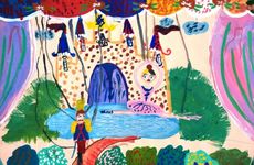 Фролова Алиса, 10 лет, Спектакль Стойкий оловянный солдатик, б., гуашь