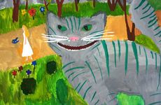 Алтунина Олеся, 11 лет, Чеширская улыбка, б., гуашь, г. Волгоград