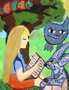 Попова Анна, 11 лет, Алиса в стране чудес, б., гуашь, г. Волгоград