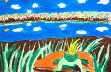Бузская Ольга, 10 лет, Царевна - лягушка, б., пастель