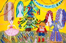 Голова Анастасия, 8 лет, Щелкунчик, б., гуашь, преп. Ковешникова