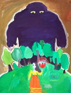 Дубоделова Анастасия, 9 лет, Аленький цветочек, б., гуашь, ВОДХГ