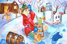 Лиманская Любовь, 12 лет, Емеля, б., гуашь, МБУДО, ДШИ, преп. Здоровцева Е. В., г. Новошахтинск, Ростовская обл.
