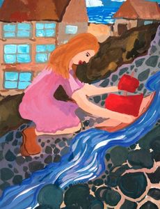 Миндалева Мария, 12 лет, Алые паруса, б., гуашь, ДХШ №3, преп. Хлебникова Т. А., г. Пенза