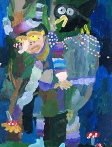 Панова Татьяна, 10 лет, Леший, б., гуашь, МКОУ ДОД, Называевская ДШИ, преп. Волина Г. Т., г. Называевск,Омская обл.