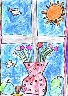 Чепусова Софья, 6 лет, Натюрморт, б., смеш. тех., ВОДХГ, г. Волгоград, преп. Скорова А.Н.