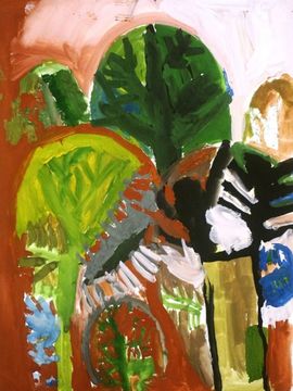 Антонец Екатерина, 5 лет, Лес, б., гуашь, студия ВОДХГ, г. Волгоград