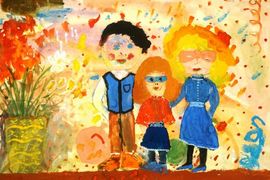 Бреннер Жанна, 6 лет, На карнавале , б., акварель, студия ВОДХГ, г. Волгоград