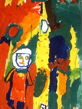 Оргиенко  Дмитрий, 6 лет, Космонавт, б., гуашь, студия ВОДХГ, г. Волгоград