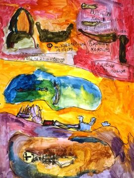Козенко Екатерина, 5 лет, В историческом музее, б., акварель, г. Волгоград, ВОДХГ 