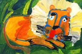 Кострыкина Софья, 6 лет, Лев, б., гуашь, ВОДХГ, г. Волгоград