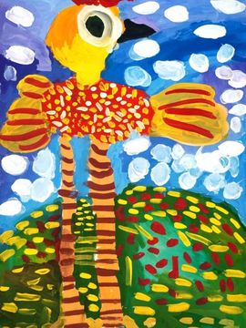 Литвинов Александр, 5 лет, Птица, б., гуашь, г. Волгоград