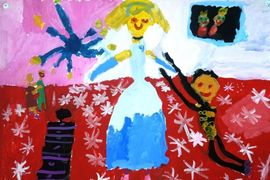 Мальцева Мария, 5 лет, Золушка на балу, б., гуашь, г. Волгоград
