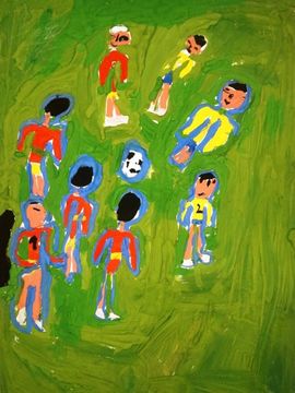 Минжинер Михаил, 6 лет, Футбол, б., гуашь, студия ВОДХГ, г. Волгоград