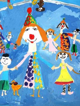 Раевская Алиса, 5 лет, В цирке, б., гуашь, г. Волгоград
