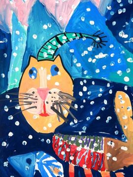 Сергеева Юлия, 6 лет, Антарктический котик, б., гуашь, г. Волгоград