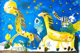 Чурина Светлана, 5 лет, Лошадки, б., смеш. тех., г. Волгоград