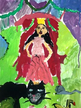 Шевченко Мария, 5 лет, Василиса Премудрая, б., акварель, г. Волгоград