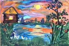 Антипина Екатерина, 8 лет, Там где всегда тепло, б., гуашь, МБОУ ДОД ДШИ , с. Верхнепашино, препод. Солдатова И.Ю.