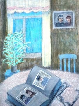 Корнеева Юлия, 12 лет, Старый альбом, б., пастель, Исилькульская ДШИ,  г. Исилькуль, Омская обл.
