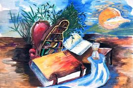 Репенчук Дарья, 12 лет, На грани времён, б., гуашь, ДШИ, г. Новошахтинск, Ростовская обл.