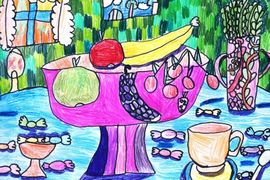 Филиппова Полина, 6 лет, Натюрморт, б., смеш. тех.,ВОДХГ,  г. Волгоград