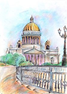 Вебер Валерия, 14 лет, Исаакиевский собор, б., смеш. тех., МОУ ДОД ДХШ №2, г. Липецк, препод. Маркина В.А.