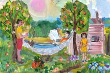 Киршанова Светлана, 11 лет, На даче, б., гуашь, ДШИ №5, г.Дзержинск, преп. Белосельская В.А.