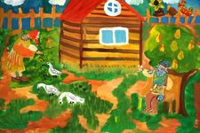 Козловцева Мария, 9 лет, Домик в деревне, б., гуашь, ВОДХГ, г. Волгоград