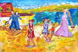 Бугайченко Олеся, 9 лет, Папа приехал, б., гуашь, ДШИ им. Максаковой, г. Астрахань