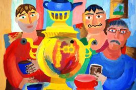 Дудченко Данил, 10 лет, Чаепитие, б., гуашь, г. Волгоград
