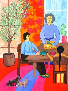 Лукичёва Наталья, 9 лет, Моя семья, б., смеш. тех., ДШИ, г. Вязники, Владимирская обл. 