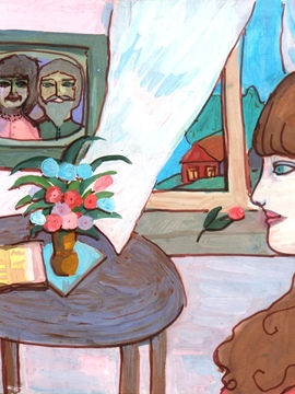 Прожога Евгения, 12 лет, Мои бабушка и дедушка, б., гуашь, ДШИ, г. Исилькуль