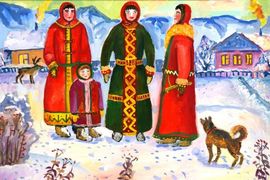 Реброва Полина, 12 лет, Среди родных, б., гуашь, ДХШ им. А.А.Бузовкина, г.Серпухов