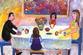 Турунина Ирина, 8 лет, Семейный праздник, б., смеш. тех., ДЮЦ Ворошиловского р-на, г. Волгоград