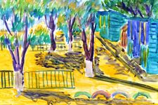 Медобуга Павел, 9 лет, Тихий час, б., акварель, ДХШ, г. Сальск, преп. Колесниченко Т.А.
