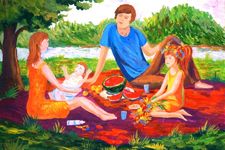 Мозгова Наталья, 15 лет, Встреча весны, б., гуашь, ДШИ №2, г. Астрахань