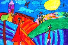 Потапов Григорий, 7 лет, Весенний день, б., пастель, ВОДХГ, г. Волгоград, преп. Скорова А.Н.