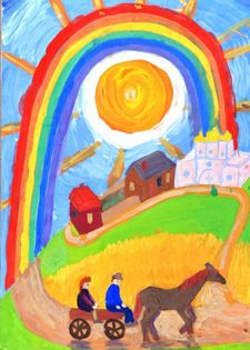 Родионова Виктория, 10 лет, Как прекрасен это мир, б., гуашь, ДХШ, г. Елец, преп. Мухамединова Н.И.