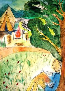 Сухорукова Ксения, 15 лет, Я рисую, б., смеш. тех., г. Волгоград