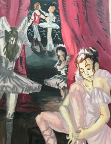 Коваль Анастасия, 14 лет, Лебединое озеро, б., гуашь, ГКСУ СО Красноармейский социально-реабилитационный центр для несовершеннолетних
