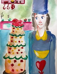 Прядкина Милена, 14 лет, Я-будущий кондитер, б., гуашь, ГКСУ СО Быковский социально-реабилитационный центр для несовершеннолетних