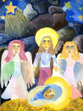 Стефаненко Алена, 11 лет, Рождество, б., гуашь, ДШИ, г. Называевск, Омская обл.