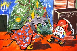 Тарелов Антон, 13 лет, Рождественская сказка, б., гуашь, ЦДТ, г. Краснодар 